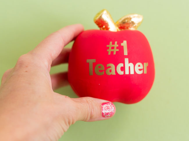 Personalized apple teacher gift idea