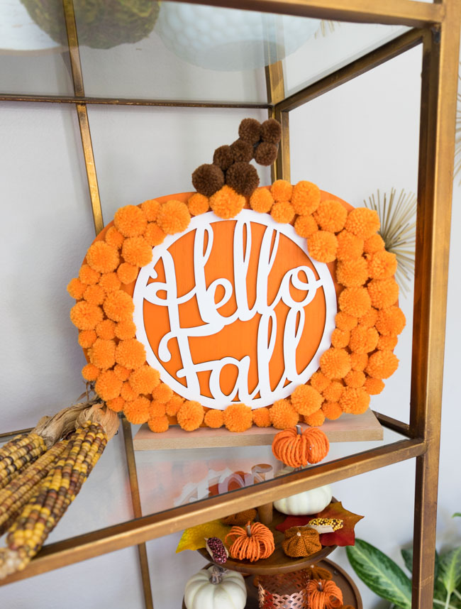 Hello Fall Pom Pom Pumpkin