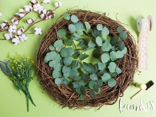 DIY Eucalyptus Wreath Supplies