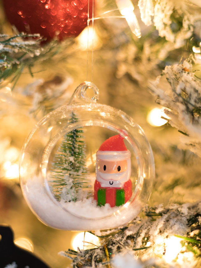 DIY Santa Snow Globe Ornament