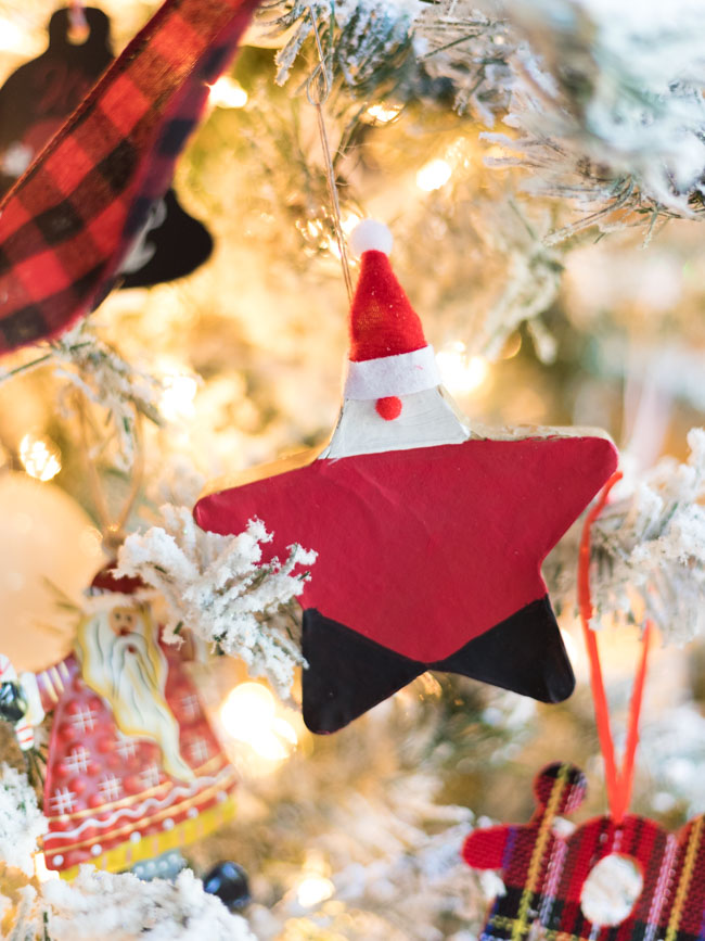 DIY Santa Star Ornament