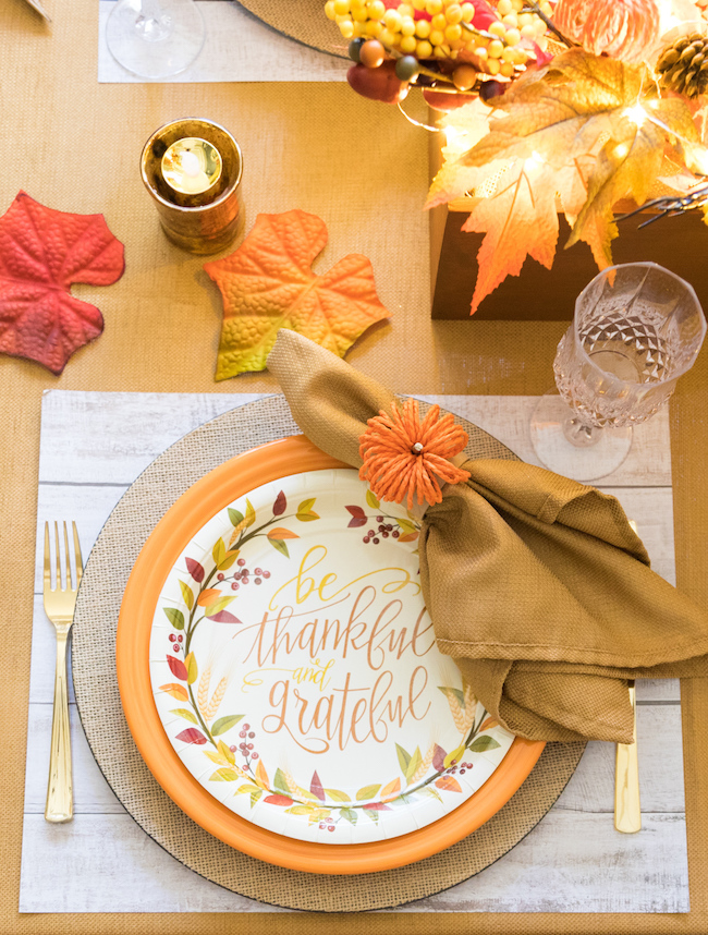 Thankful and Blessed Thanksgiving Table Decor