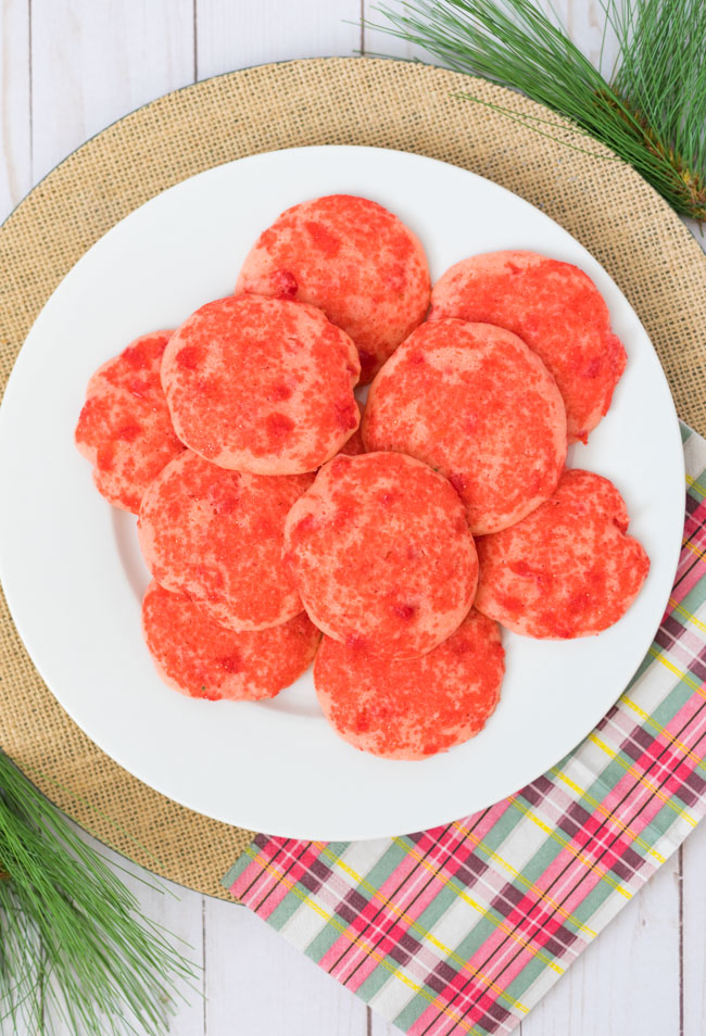 Cherry icebox refrigerator cookies