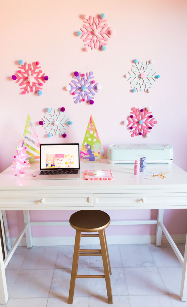 Large DIY Wood Snowflakes for Christmas