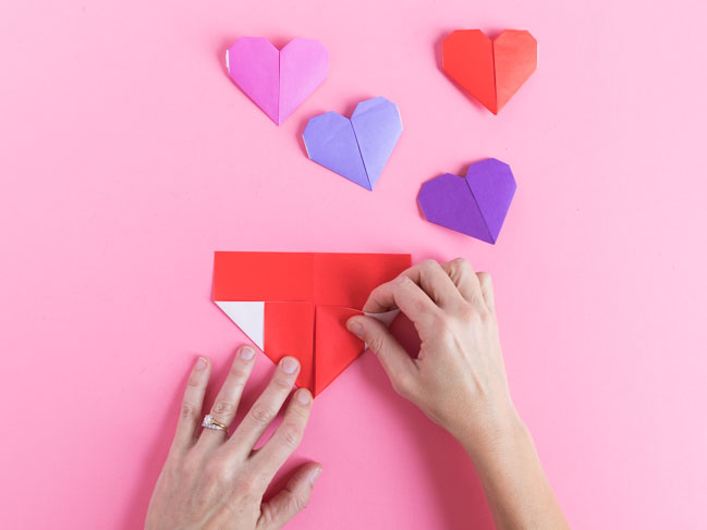 how to make easy origami heart