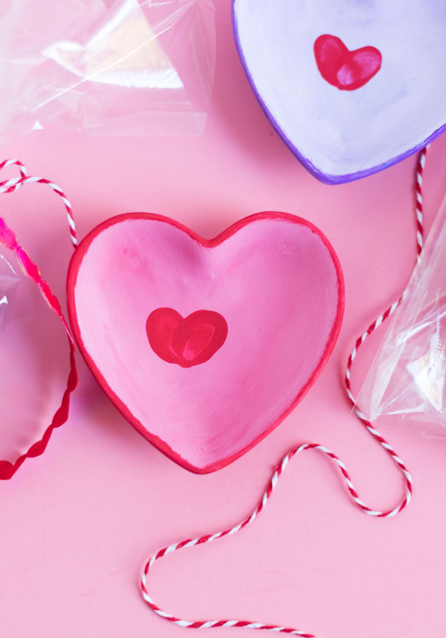 Fingerprint hearts kids craft idea for Valentine's Day