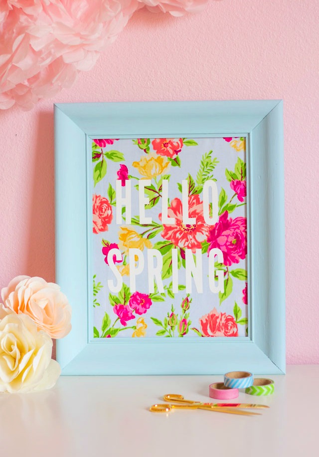 Hello Spring DIY Art Decor