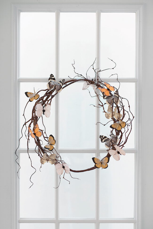 DIY Rustic Butterfly Wreath