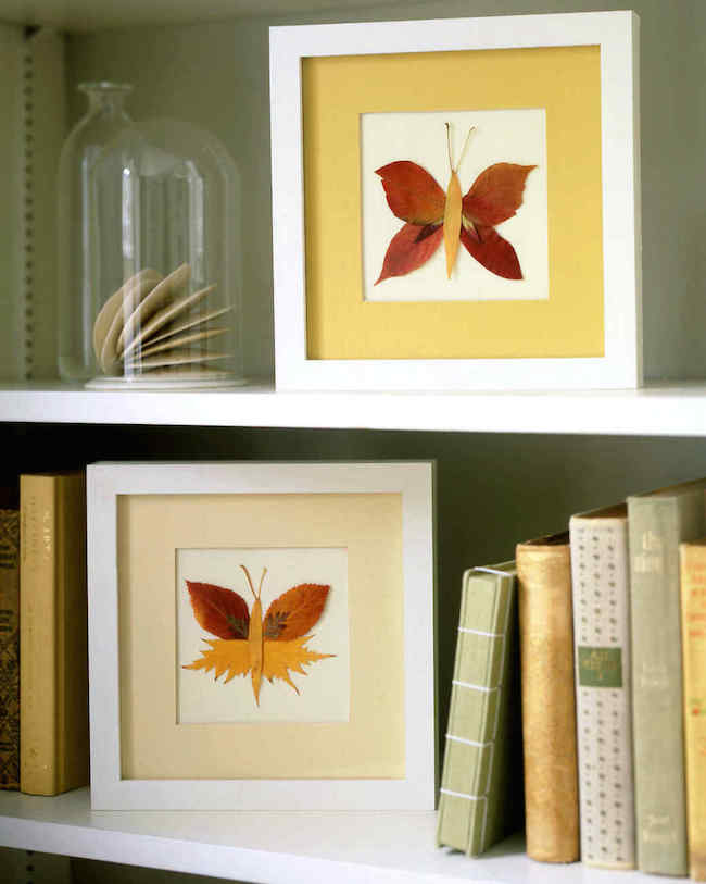 DIY Pressed Leaves Butterfly Art