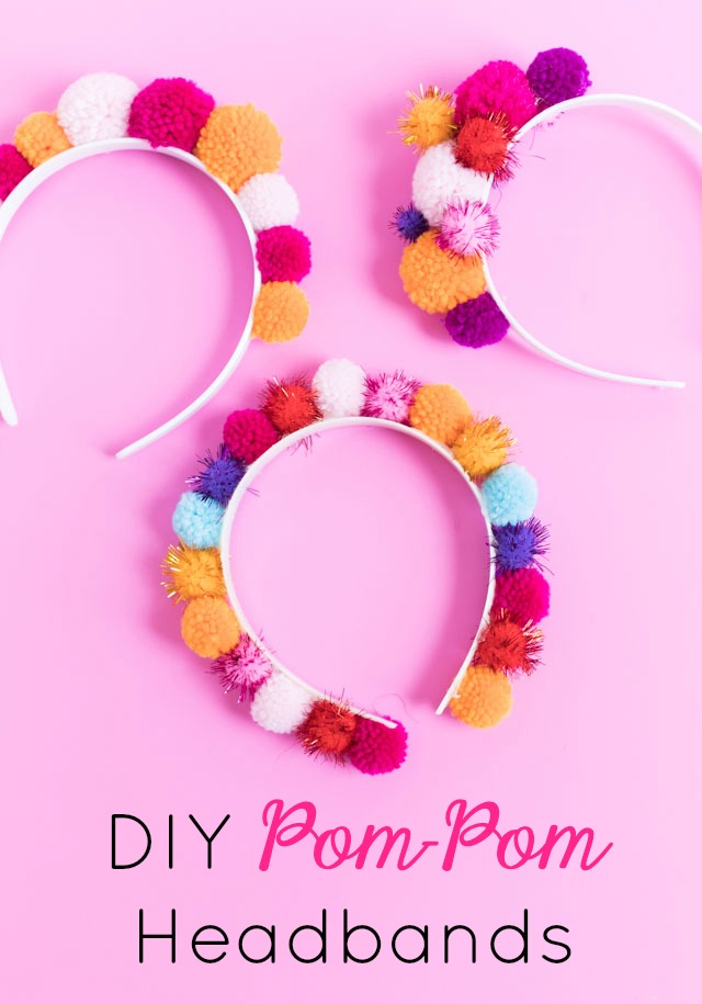 The Easiest DIY Pom-Pom Headbands