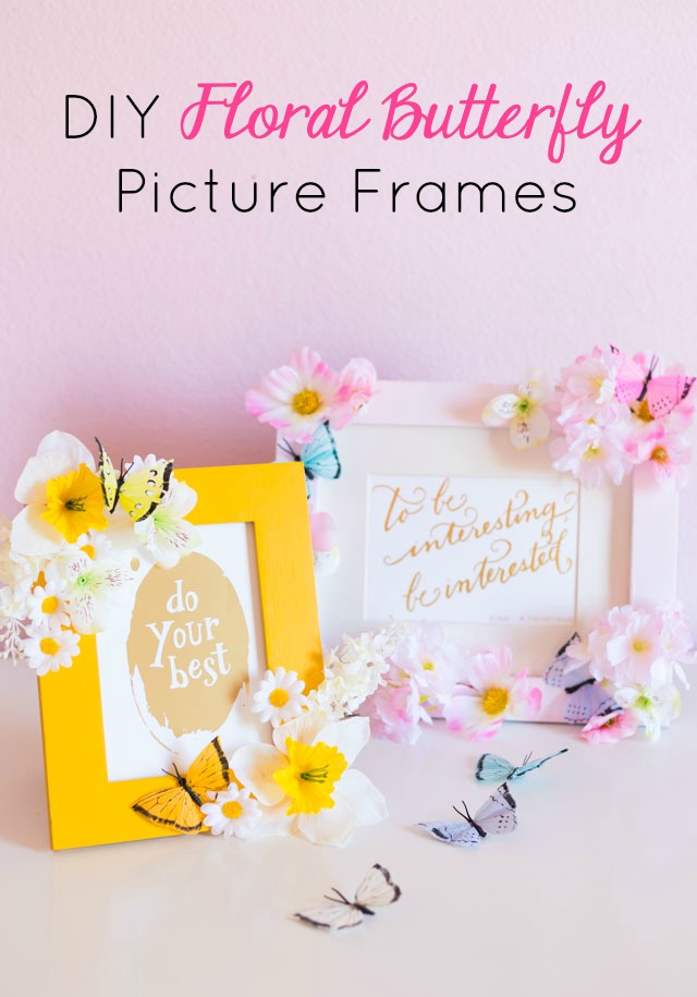 Diy Floral Butterfly Frame Design Improvised