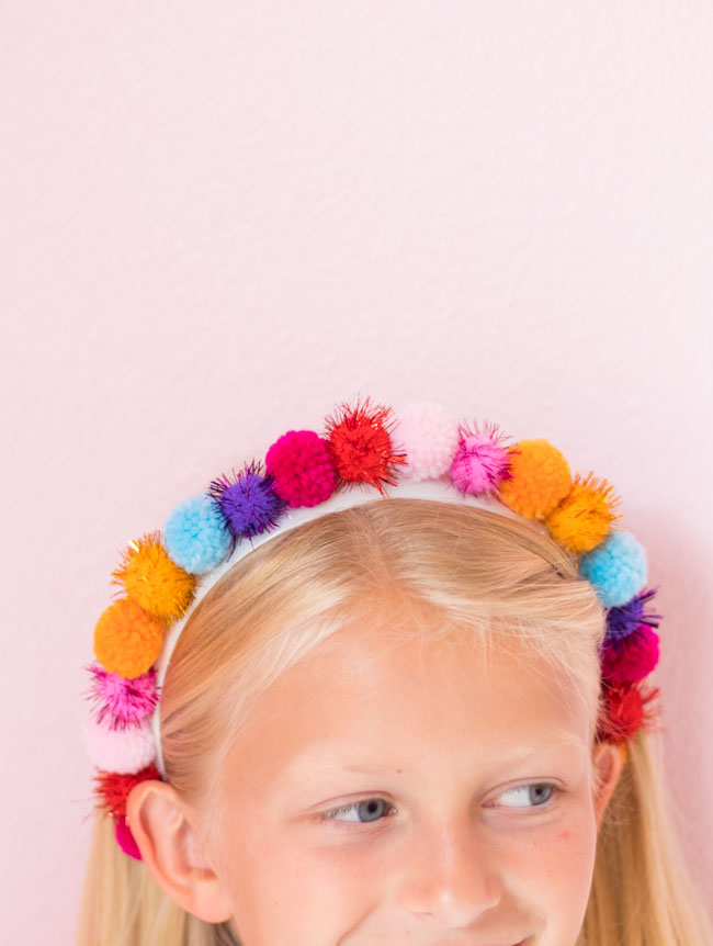 DIY pom-pom headband for kids