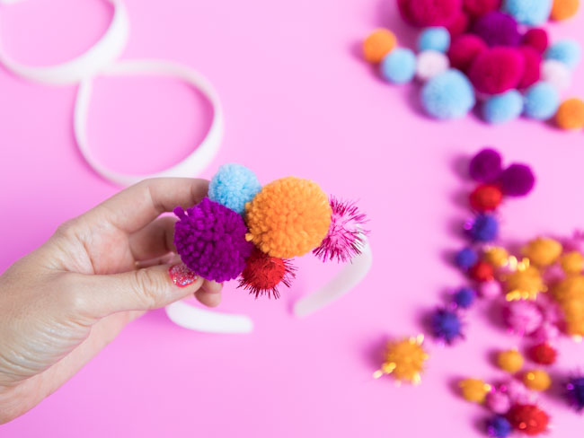 How to make a DIY pom-pom headband