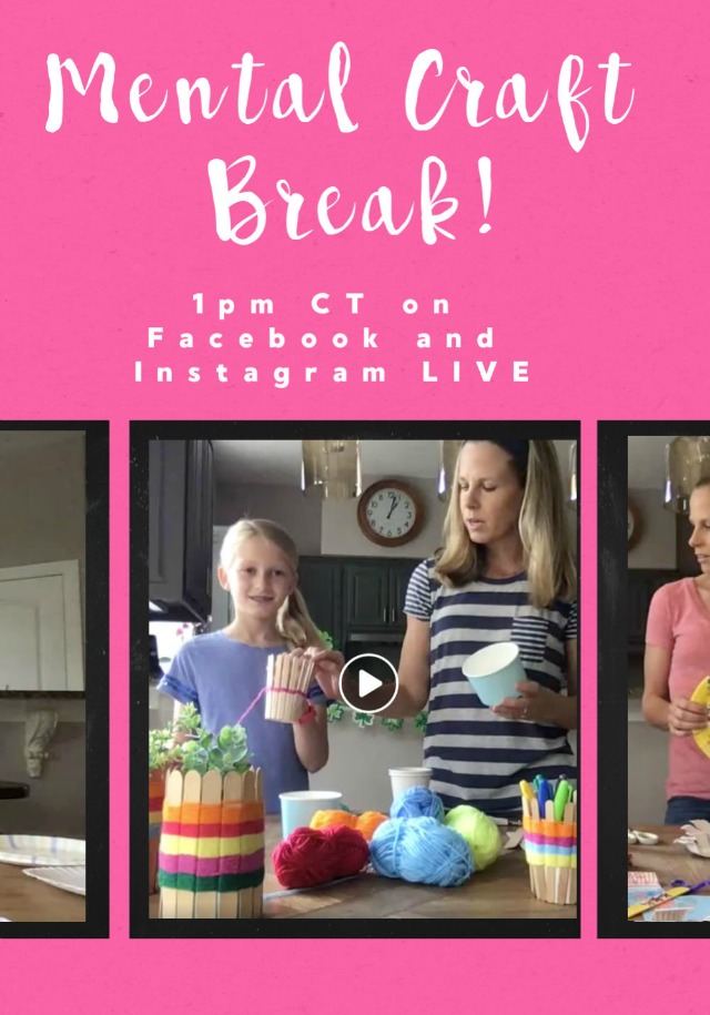 Mental Craft Break series on Facebook Live!