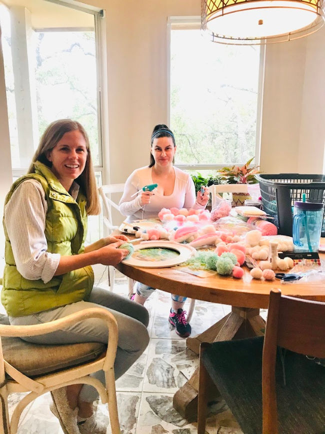 Making an Easter wreath