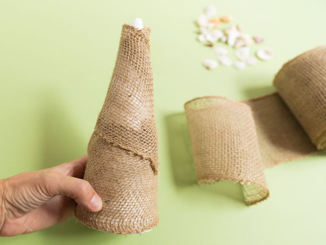 How to make seashell cone trees