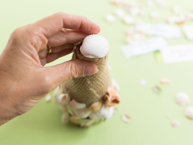 DIY Seashell Decor Cones - Design Improvised