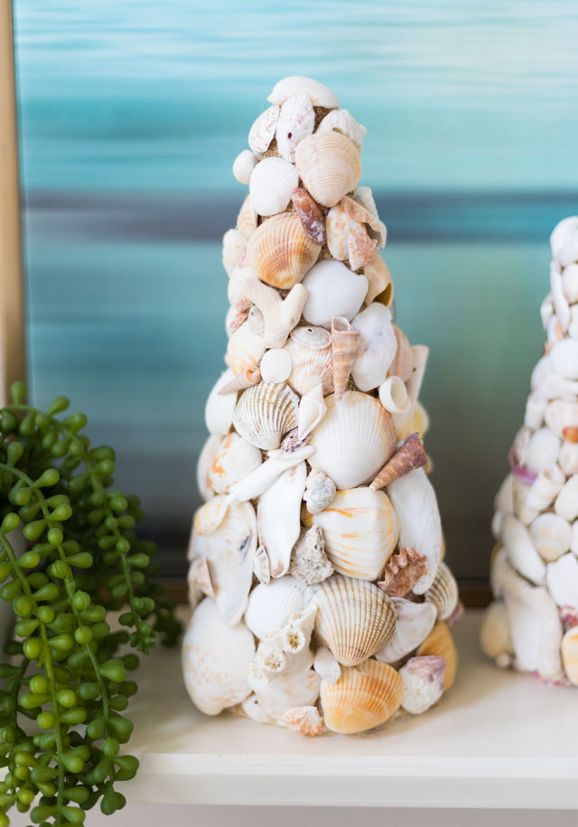 DIY Seashell Cone Tree Idea