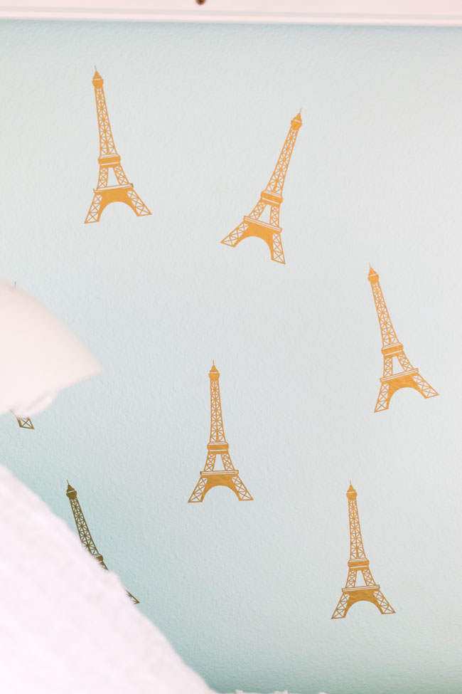 Gold paris Eiffel tower decals