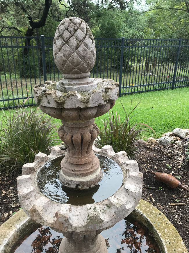 Backyard water source for birds