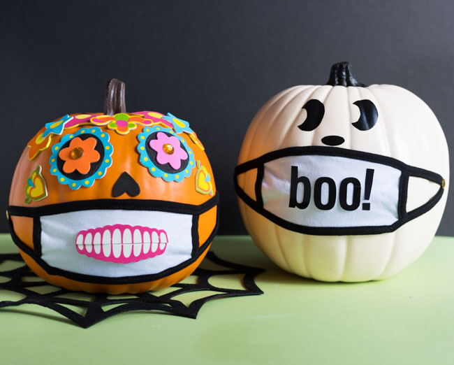 Halloween Face Mask Pumpkin Craft Paper Mache Make Your Own Decoration Model Art 