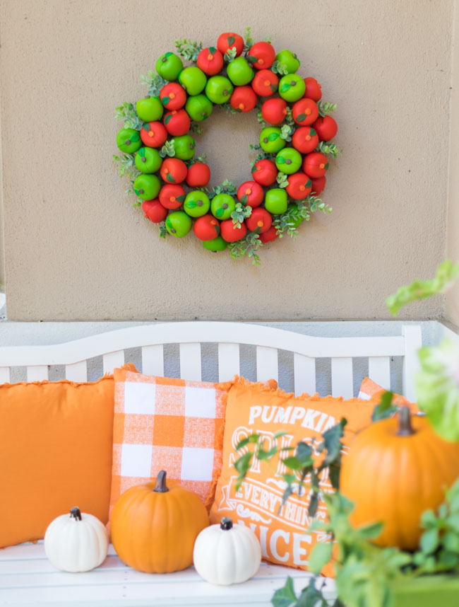 DIY Faux Apple Fall Wreath