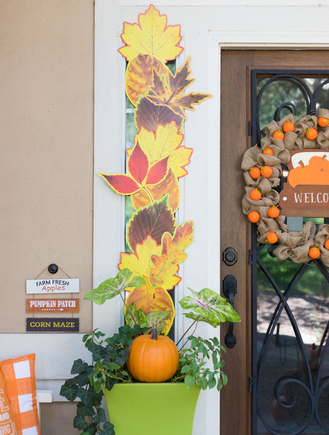 Giant Fall Leaves Front Porch Decor