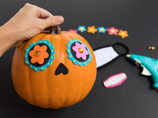 Sugar Skull Jack O Lantern Pumpkin Mask