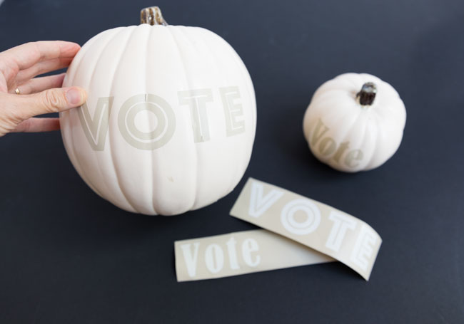 How to decorate pumpkins with Cricut vinyl