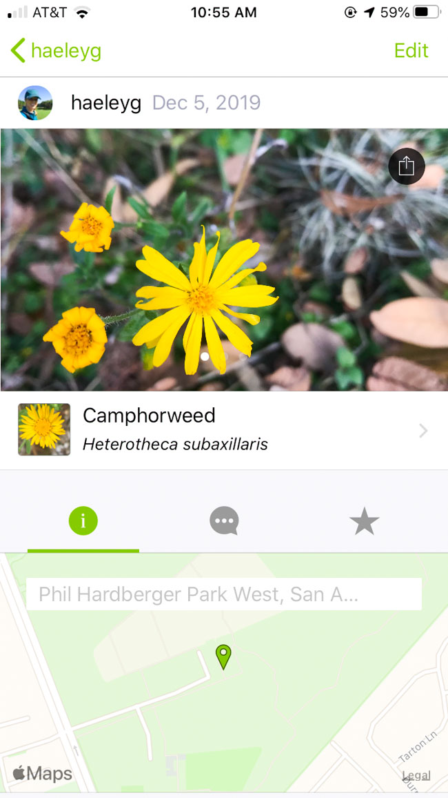 iNaturalist app