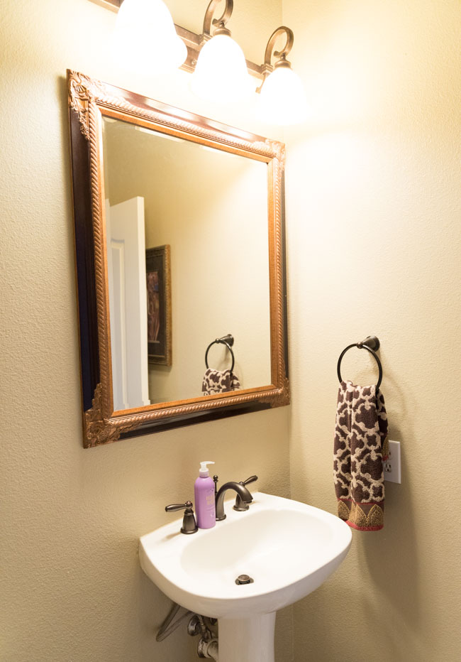 Powder Room Makeover Before Photo