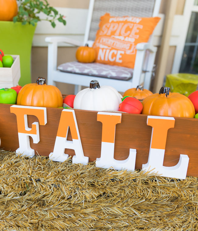 DIY Wood Box with Fall Sign