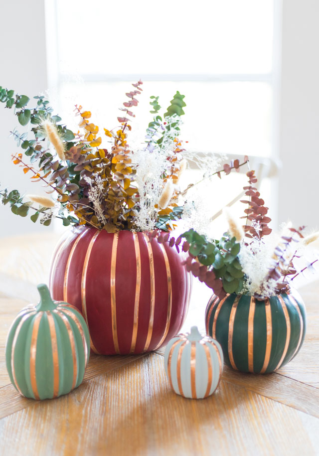 DIY Faux Pumpkin Vases