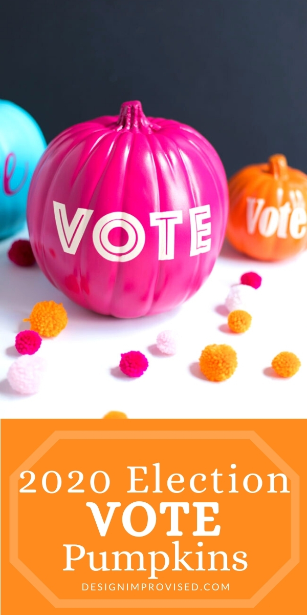 Make vote pumpkins for the 2020 election