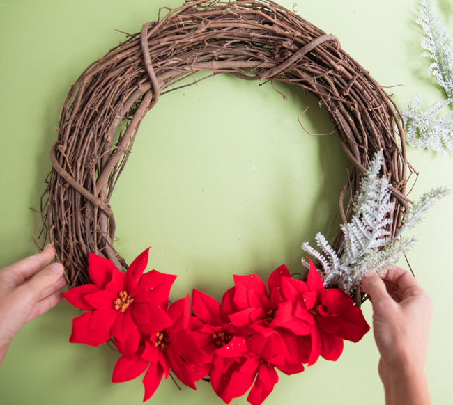 How to make a wreath with Dollar Tree greenery