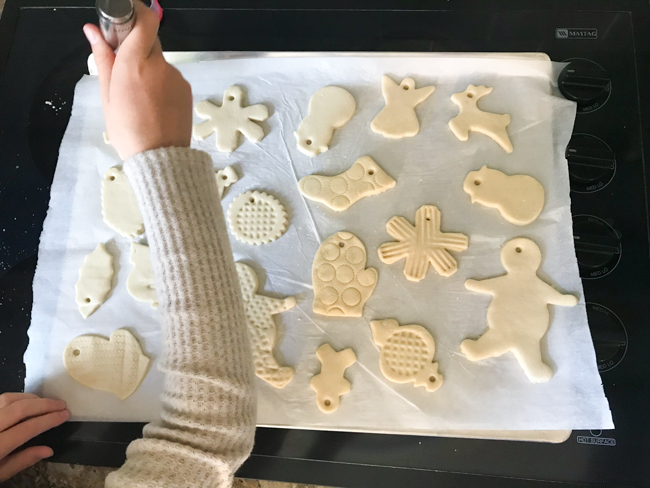 How to decorate salt dough ornaments with kitchen utensils