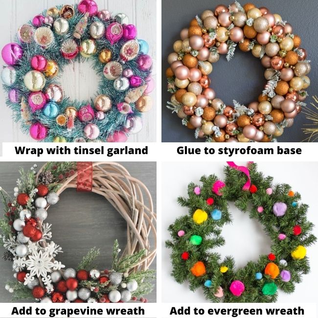 How to Make a DIY Vintage Christmas Ornament Wreath