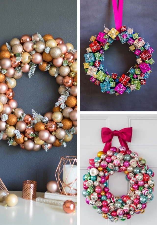 DIY Christmas Ornament Wreath Ideas