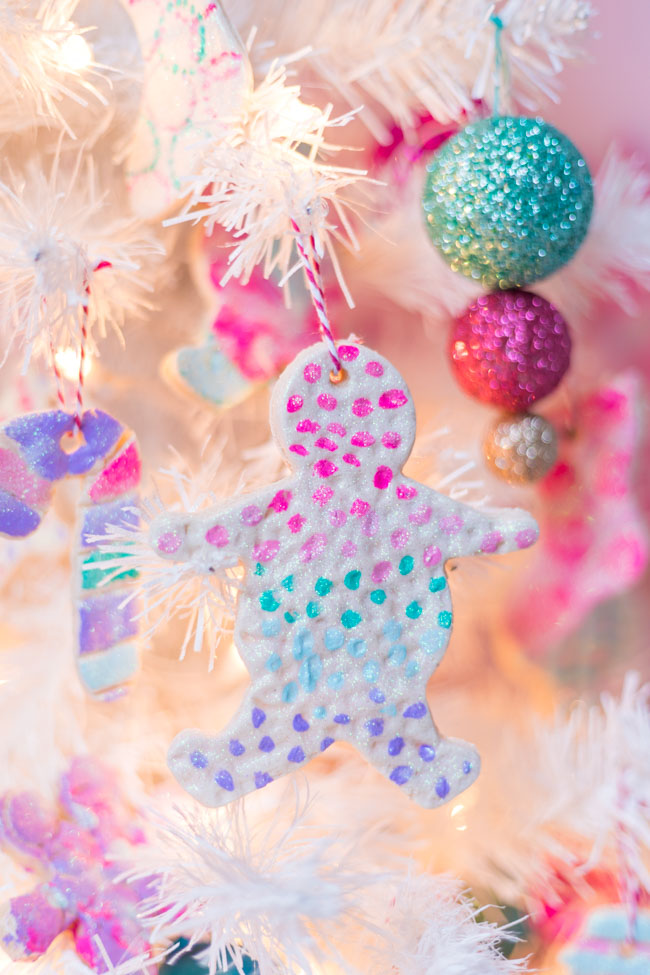 Gingerbread boy salt dough ornament