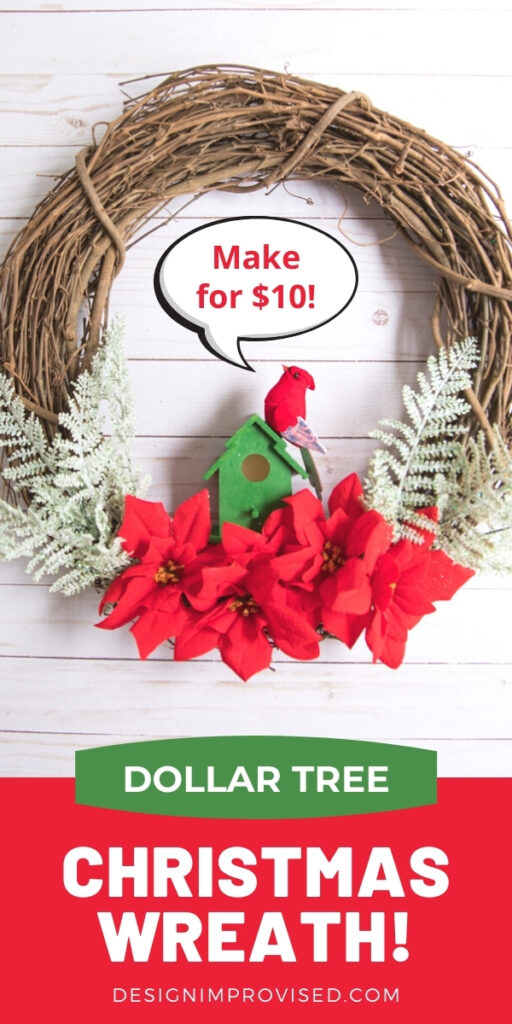 Make a Dollar Tree Christmas Wreath for Under $10! - Design Improvised