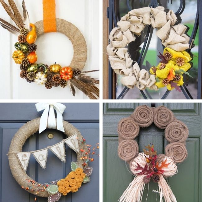 Fall Burlap Wreath Ideas