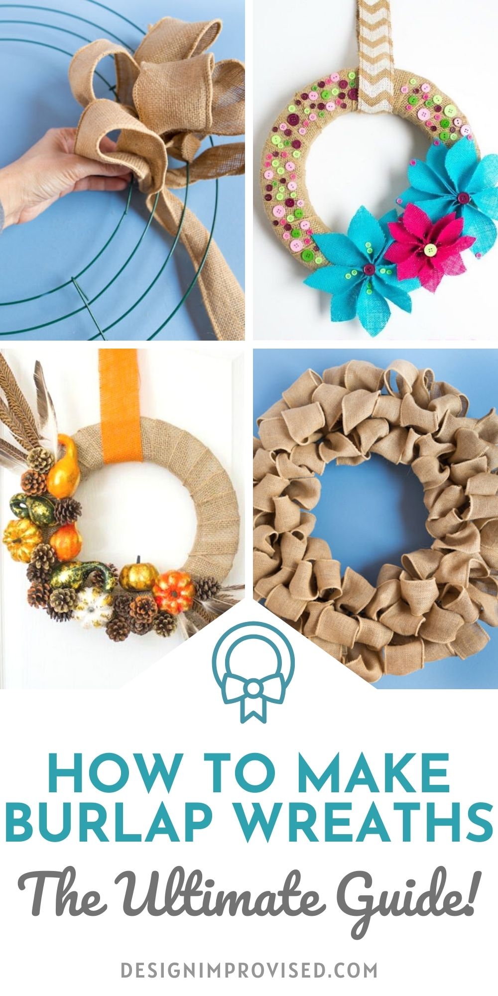 How to Make Burlap Flower Wreaths for Every Season