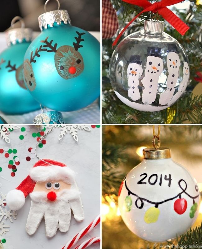 Fingerprint Christmas ornament ideas