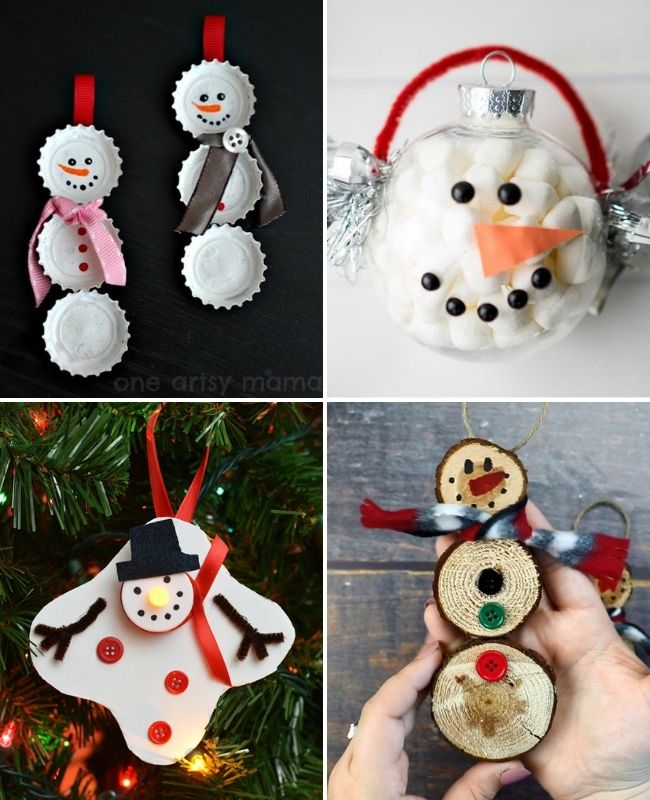 DIY Snowman ornament ideas