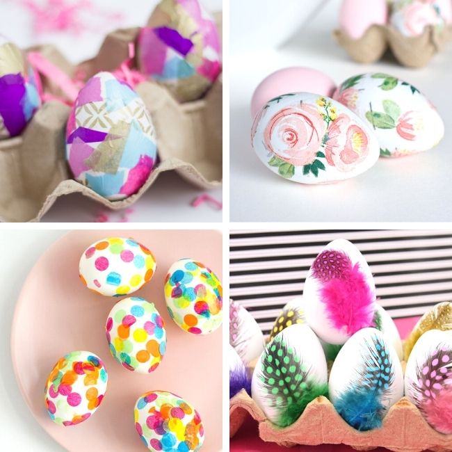 Decoupage Easter egg designs