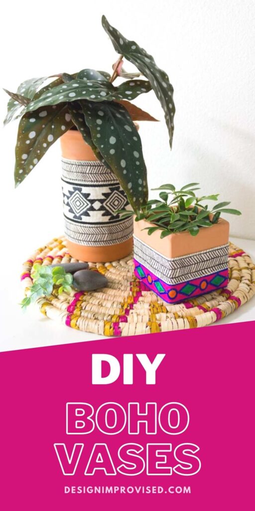 DIY boho terracotta planters