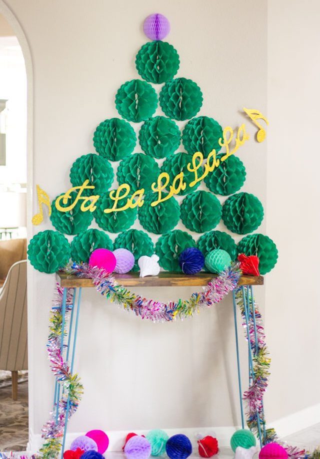 honeycomb ball christmas tree decor