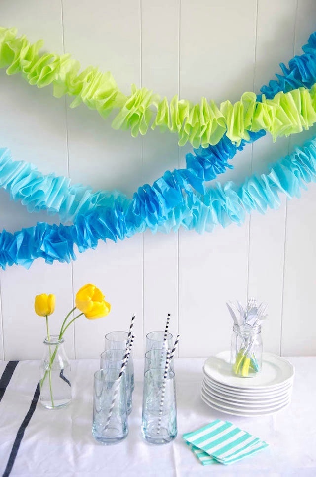 DIY tissue paper decorations