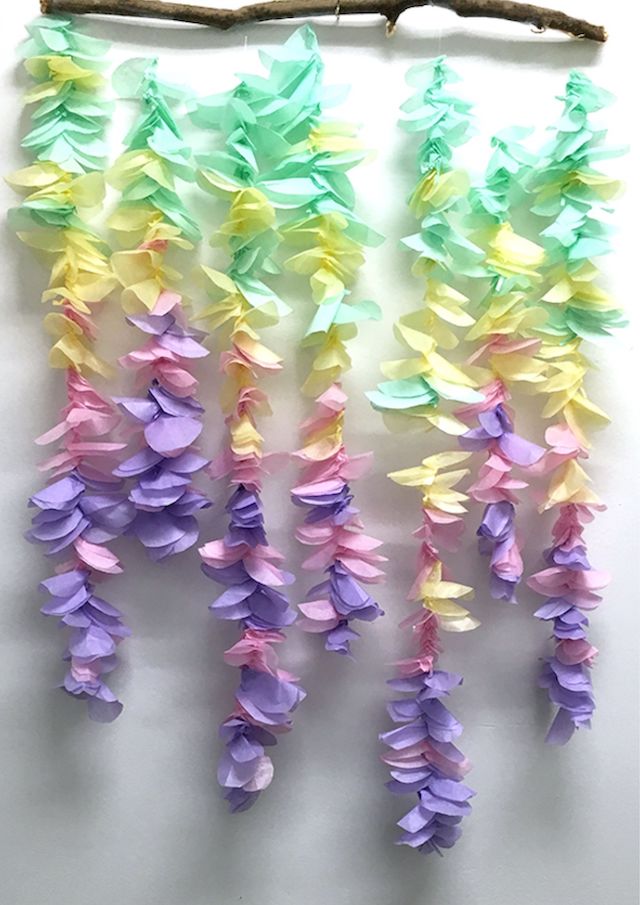 Tissue paper wall decor