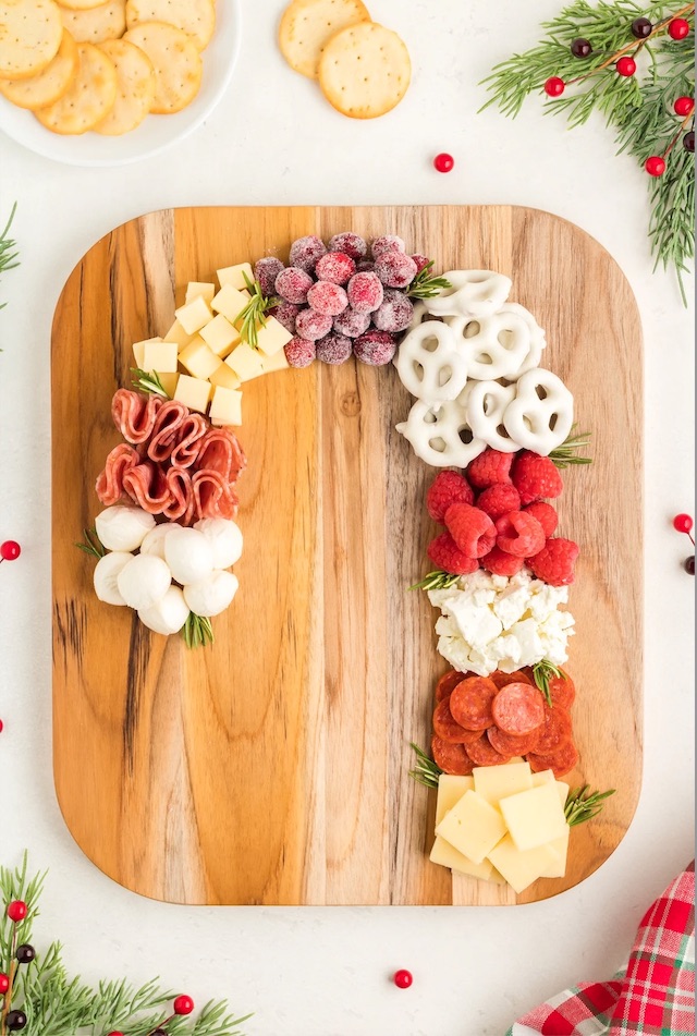 Simple charcuterie board for Christmas